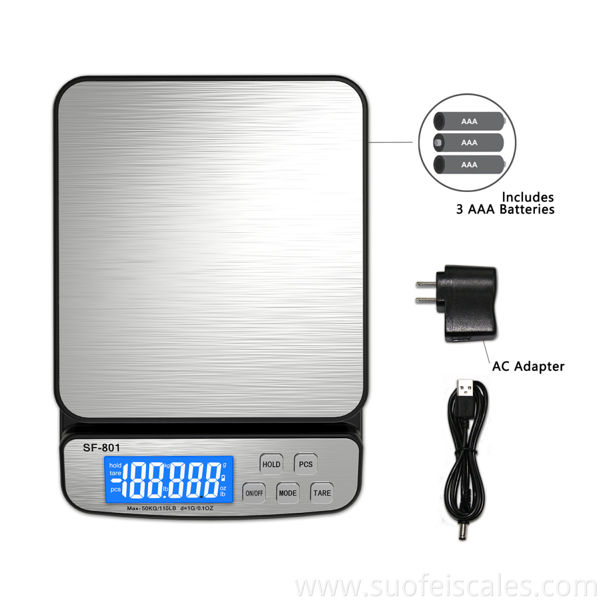 SF-801 Digital Weighing Scale 50kg Postal Parcel Shipping Scale Electronic 10kg Kitchen Waage Balance